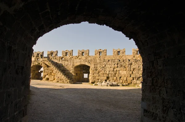 Fortaleza Antigua Isla Rodas Grecia — Foto de Stock