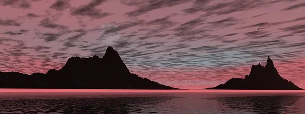 Пейзаж Гірський Рожевий — стокове фото