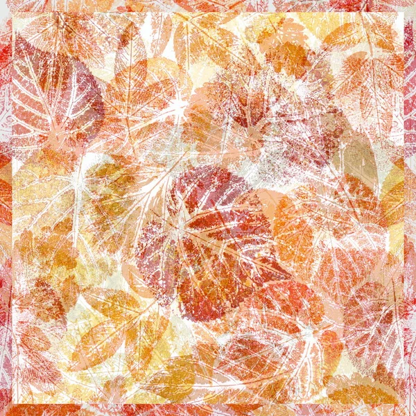 Fundal Abstract Acuarelă Frunze Pictate Hârtie — Fotografie, imagine de stoc