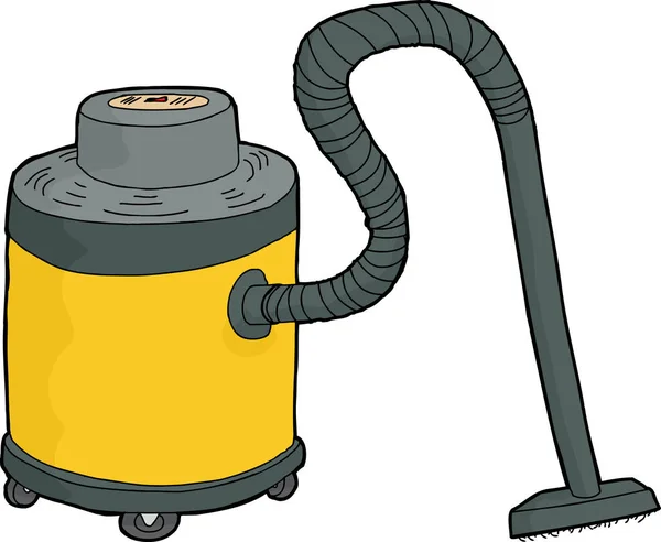 Einzelne Gelbe Shop Vac Illustration Über Weißem Hintergrund — Stockfoto