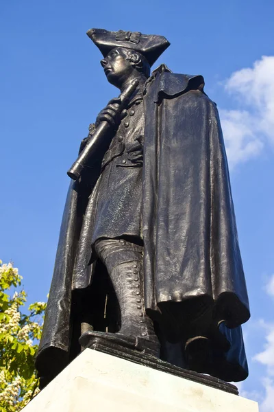 Allmänna James Wolfe Statyn Ligger Intill Det Kungliga Observatoriumet Greenwich — Stockfoto