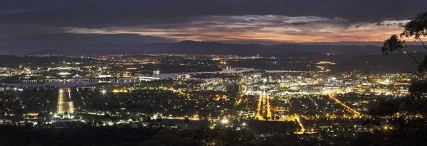 Vue Panoramique Canberra Coucher Soleil Canberra Territoire Capitale Australienne Australie — Photo