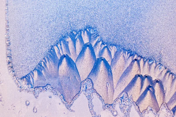 Gelo Nas Montanhas Rochas Azul Rosa — Fotografia de Stock