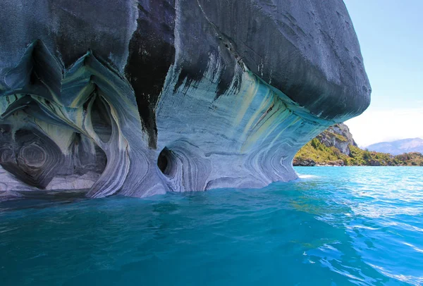 Каплиця Мармурового Собору Capillas Marmol Уздовж Carretera Austral Lake General — стокове фото