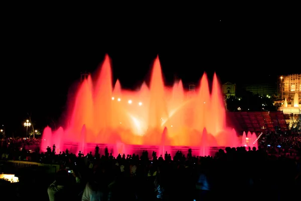 Híres Montjuic Kút Barcelona Spanyolországban — Stock Fotó