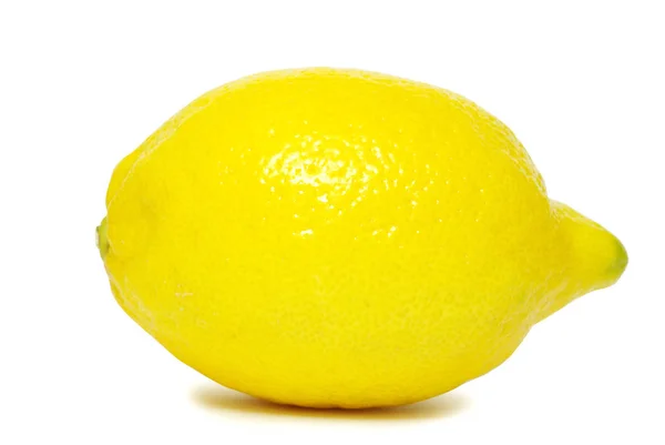 Limões Frescos Amarelos Isolados Branco — Fotografia de Stock