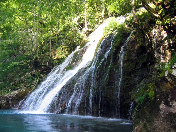 Geweldig Waterval Landschap Natuurlijke Achtergrond — Stockfoto