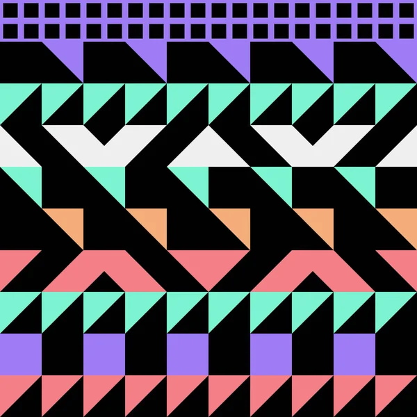 Retro Färg Stam Sömlöst Mönster Tänka Sig Abstrakt Geometriskt Konsttryck — Stockfoto