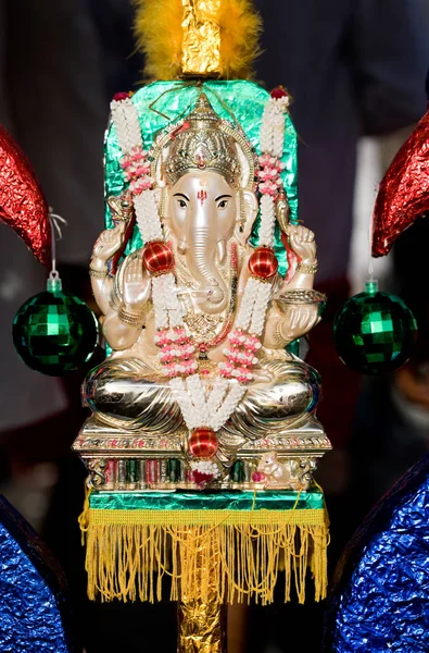 Uma Deidade Decorada Hindu Ganesh Decorado Durante Thaipusam — Fotografia de Stock