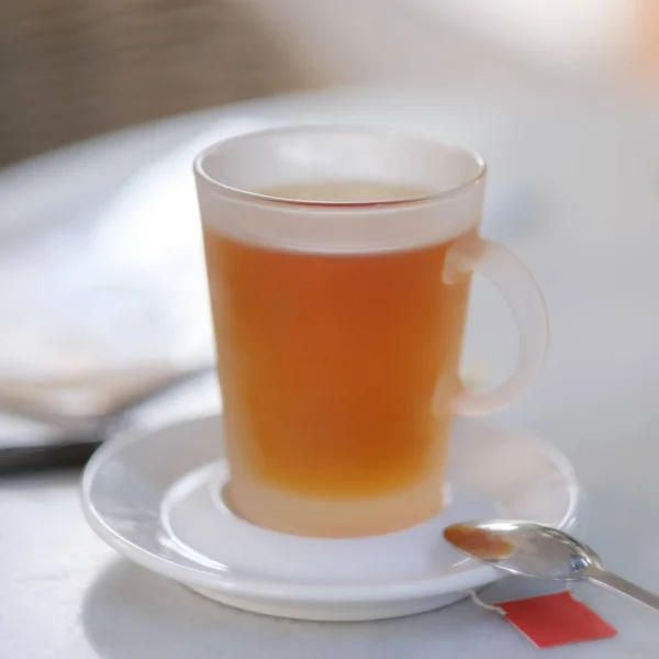 Glas Teetasse Gefüllt Mit Rooibos Tee — Stockfoto