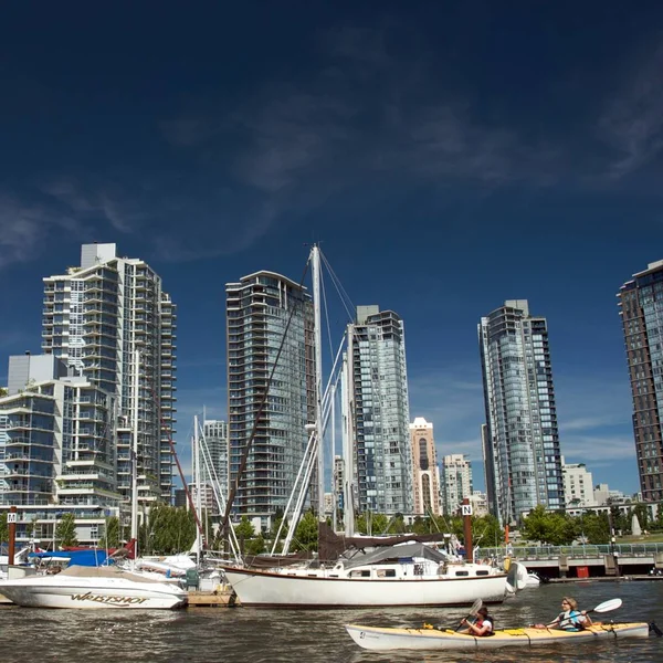 Vista Panorámica Del Hermoso Paisaje Urbano Vancouver Columbia Británica —  Fotos de Stock