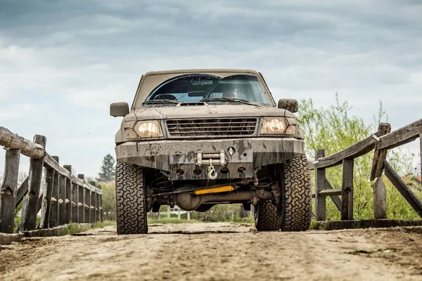 Road Wooden Bridge — Stock Photo, Image