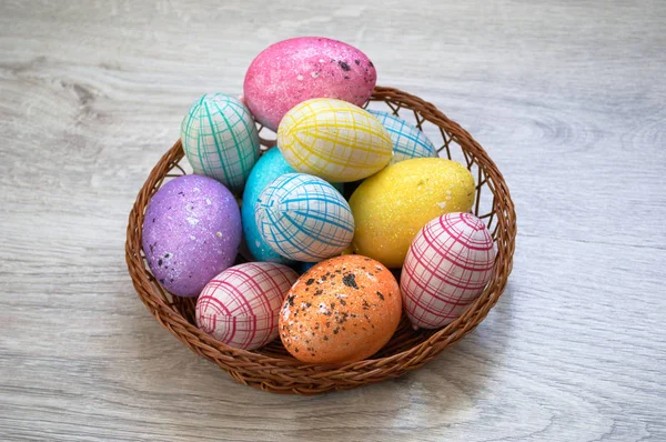 Easter Egg Basket — Stock Photo, Image