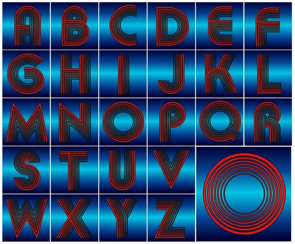 Alphabet Numbers Characters Sets Arranged Style — Stock Photo, Image