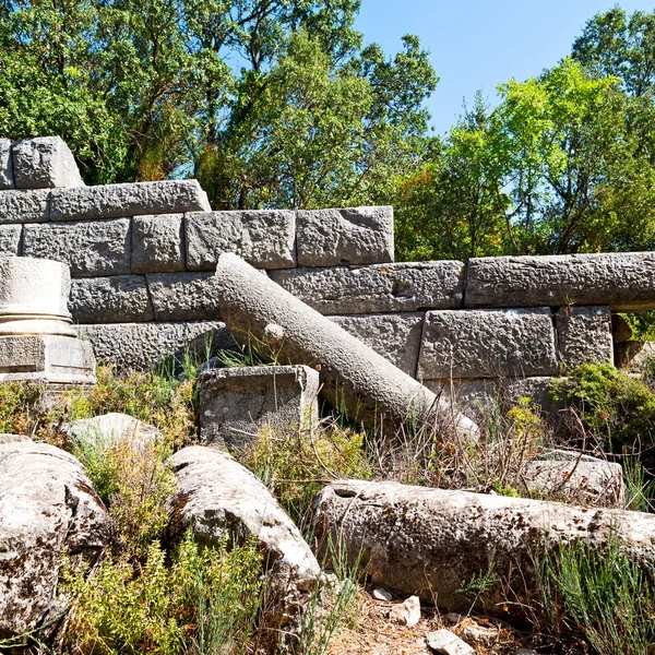 Viejo Templo Teatro Termessos Antalya Pavo Asia Cielo Ruinas — Foto de Stock