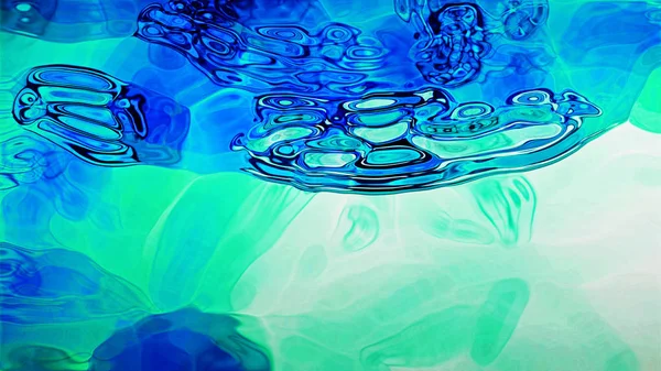 0201年青します 抽象的な青い流体フォーム — ストック写真