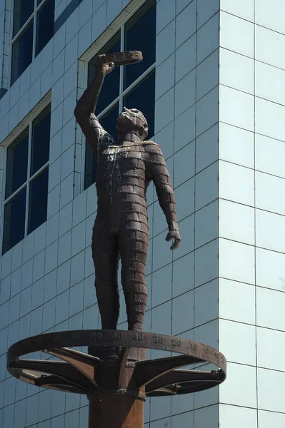 Escultura Del Astrónomo Frente Questacon Centro Nacional Ciencia Tecnología Australia — Foto de Stock