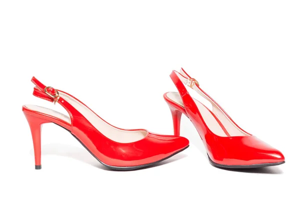 Фото Показано Жіноче Червоне Взуття Високих Підборах — стокове фото