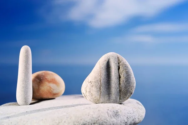 Horizontální Obrázek Kamenů Pláži — Stock fotografie