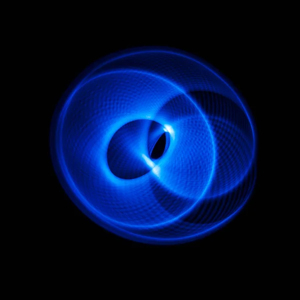 Звукові Хвилі Видимому Синьому Кольорі Темряві — стокове фото