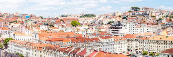 Portekiz Lizbon Cityscape Sermaye Şehir Panoraması — Stok fotoğraf