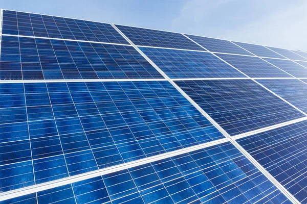 Paneles Energía Solar Cielo — Foto de Stock