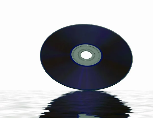 Beyaz Arka Planda Yalıtılmış Bir Dvd Disk — Stok fotoğraf