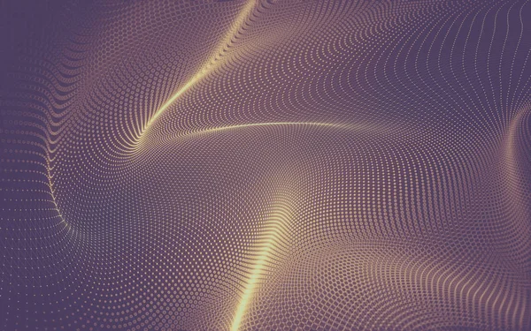 Streszczenie Przestrzeni Wielokątnej Niskie Poli Ciemne Tło Łączącymi Kropkami Liniami — Zdjęcie stockowe