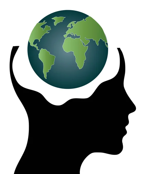 World Human Mind Isolated Background — Stock Photo, Image