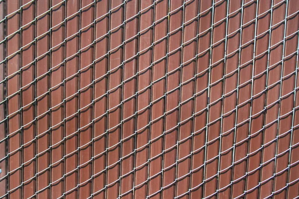 Close Chain Link Fence Showing Unique Pattern — Stock Photo, Image