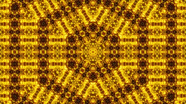 Χρυσό Καλειδοσκόπιο Αφηρημένα Φόντο Ψηφιακή Απεικόνιση Rendering — Φωτογραφία Αρχείου
