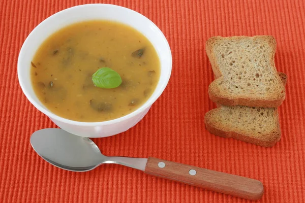 Grönsakssoppa Bakgrund Närbild — Stockfoto