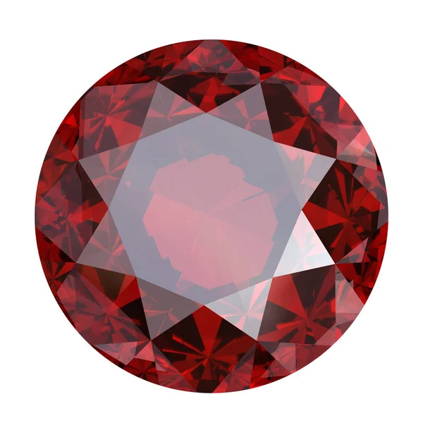 Garnet Isolated White Background Gemstone — Stock Photo, Image