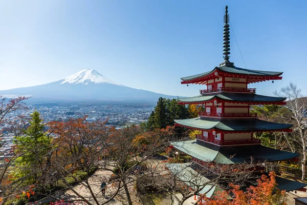 Montaña Fuji Chureito Pagoda Roja — Foto de Stock