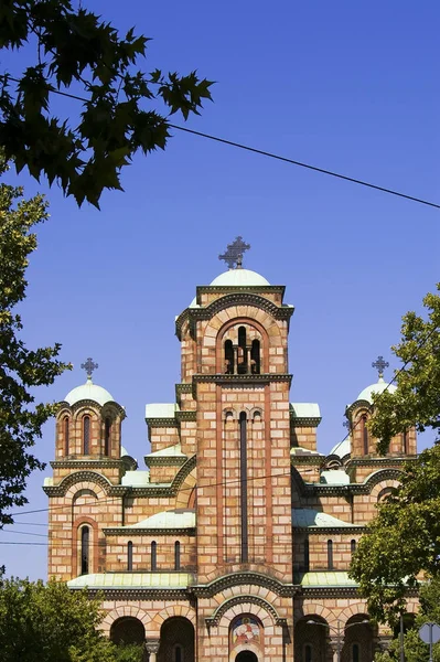 Ortodox Temploma Szent Marko Belgrád Szerbia Található Történelmi Belvárosban Közel — Stock Fotó