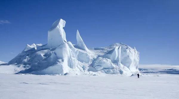 Айсберг Замерзла Морському Льоді Антарктиди — стокове фото