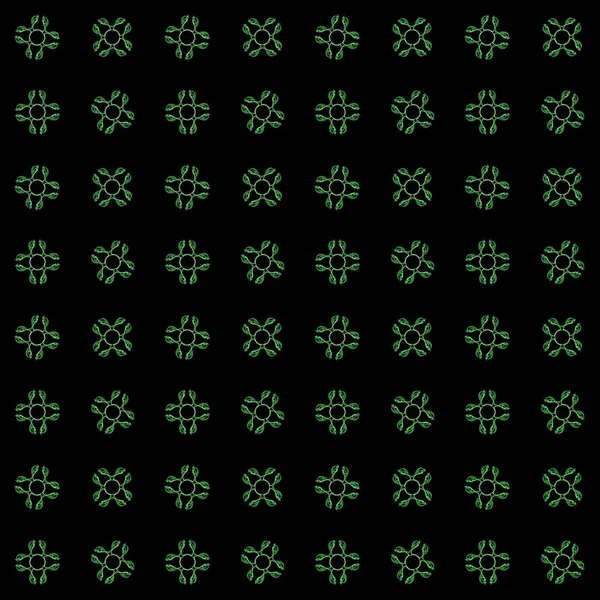 Textura Zeleným Vykreslením Abstraktního Fraktálního Vzorku — Stock fotografie