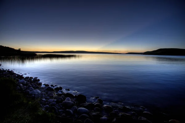 Danau Utara Senja Matahari Terbenam Kanada — Stok Foto