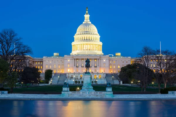 Capitol Épület Alkonyatkor Washington Amerikai Egyesült Államok — Stock Fotó