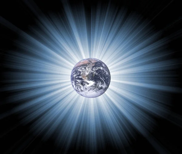 Earth Radiant Starburst Rays — Stock Photo, Image