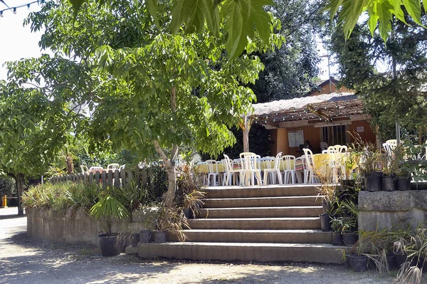 Terraza Del Restaurante Del Camping — Foto de Stock