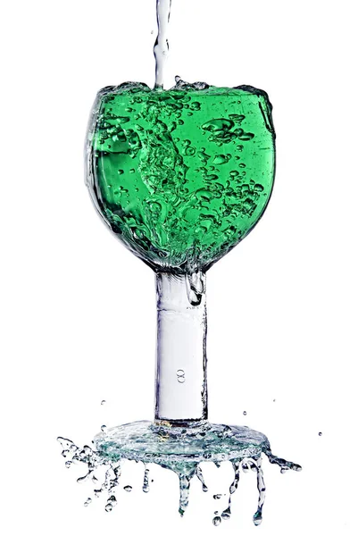Splash Copo Uma Bebida Fresca Bebida Colorida — Fotografia de Stock