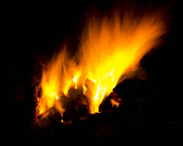 Flammende Bål Natten – stockfoto