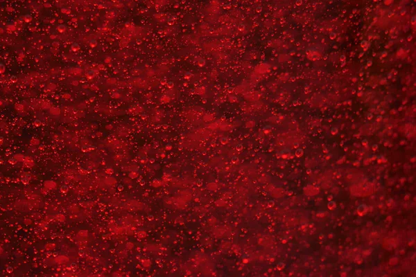 Κόκκινες Φυσαλίδες Στο Υγρό Αφηρημένο Φόντο — Φωτογραφία Αρχείου