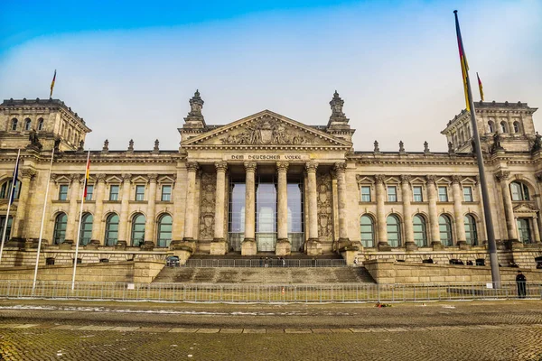 Edificio Del Reichstag Berlín Alemania Navidad — Foto de Stock