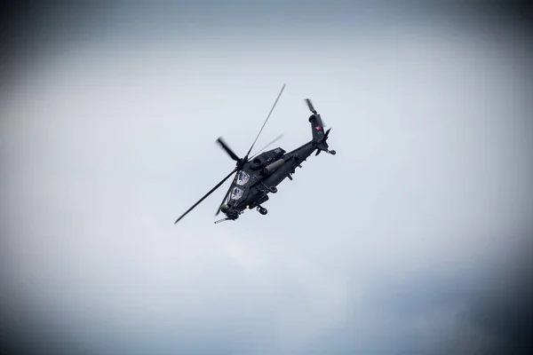 Helikopter Samolot Pokazy Powietrze Pokazy Lotnicze Mad Prędkość Prl Zsrr — Zdjęcie stockowe
