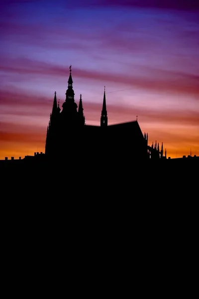 Prag Kalesindeki Vitus Katedrali Bohemya Hükümdarlarının Taç Giyme Katedrali Prag — Stok fotoğraf