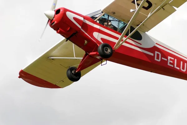 Avión Deportivo Aviación General Aeródromo Eisberg Swabian Alb Baden Wuerttemberg — Foto de Stock