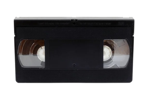 Черная Видеокассета Изолированная Белом — стоковое фото