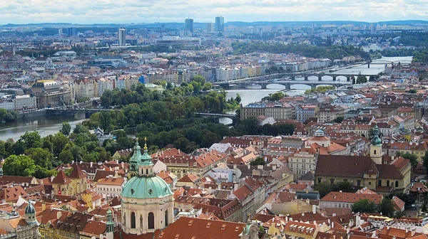 Vista Das Alturas Antiga Praga República Checa — Fotografia de Stock